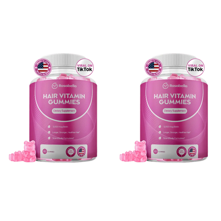 Rosabella Biotin Gummies (5000mg) for Hair, Skin & Nails Growth-