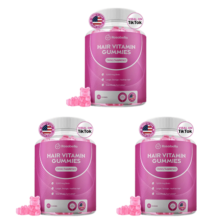 Rosabella Biotin Gummies (5000mg) for Hair, Skin & Nails Growth-
