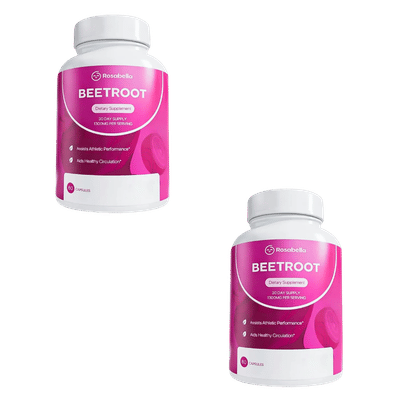 Rosabella Organic Beetroot Capsules (1300mg) for Blood Flow & Heart Health